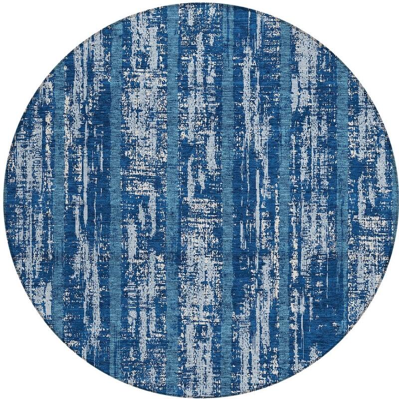 HomeRoots Striped Transitional Rectangle Outdoor Rug