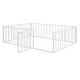 preview thumbnail 53 of 86, Twin/Full/Queen Size Floor Bed for Kids, Montessori Beds with Rails and Door, Metal Playhouse Bed Frame w/ Fence for Boys Girls