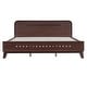 preview thumbnail 18 of 103, Rustic Pine Wood Bed Frame Low-Profile Platform Bed with Panel Headboard Solid Wood Slat Support and Extra Wide Thickened Legs