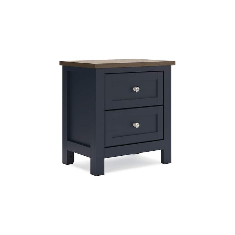 Signature Design by Ashley Landocken Brown/Blue Nightstand