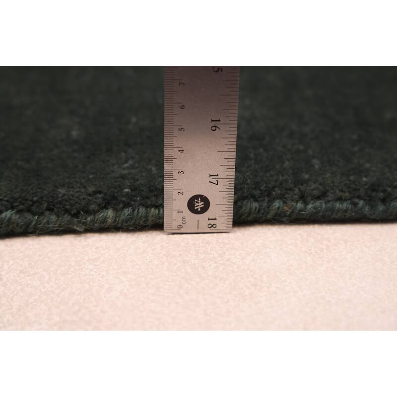 ECARPETGALLERY Hand Loomed Kashkuli Gabbeh Dark Green Wool Rug - 4'11 x 6'10