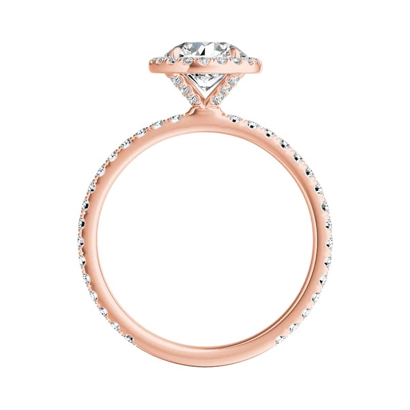 Auriya 14k Gold 2 1/2ctw Moissanite Halo Diamond Engagement Ring 5/8ct TDW