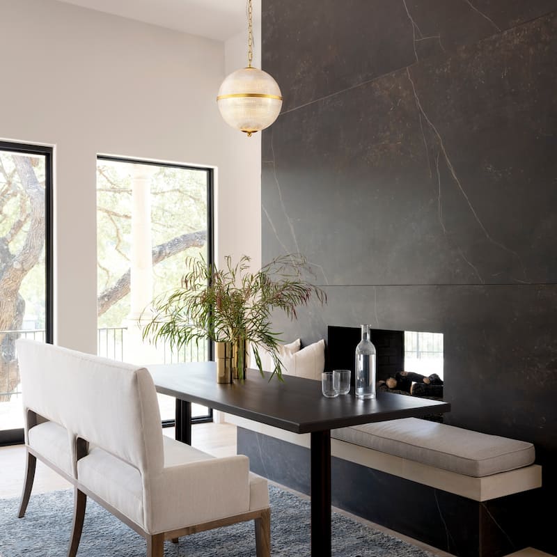 3-Light Mid-Century Modern Glam Gold Grid Glass Globe Chandelier Ceiling Light - 11.8 in. W x 13.39 in. H