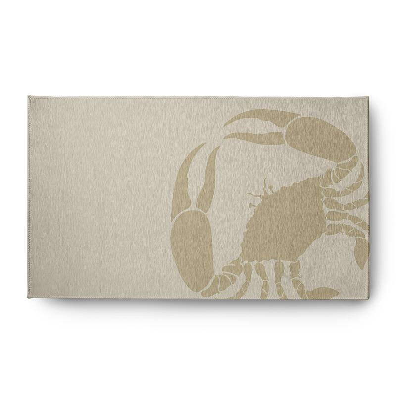 Crab Dip Nautical Chenille Rug - Taupe - 3' x 5'