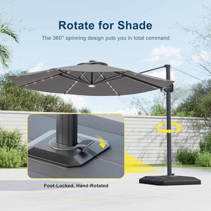 Outdoor 10FT LED Patio umbrella for Garden
