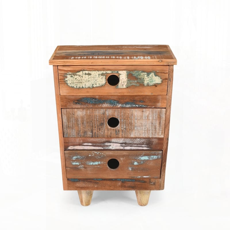 End Table Recycled Wood Nightstand