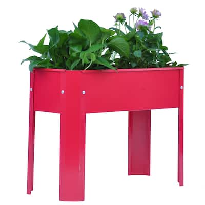 Outdoor Elevated Garden Bed for Flowers and Vegetables with Drainage Hole