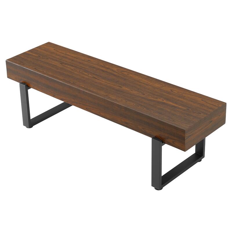 59" Wood Bench for End of Bed, Farmhouse Kitchen Dining Bench