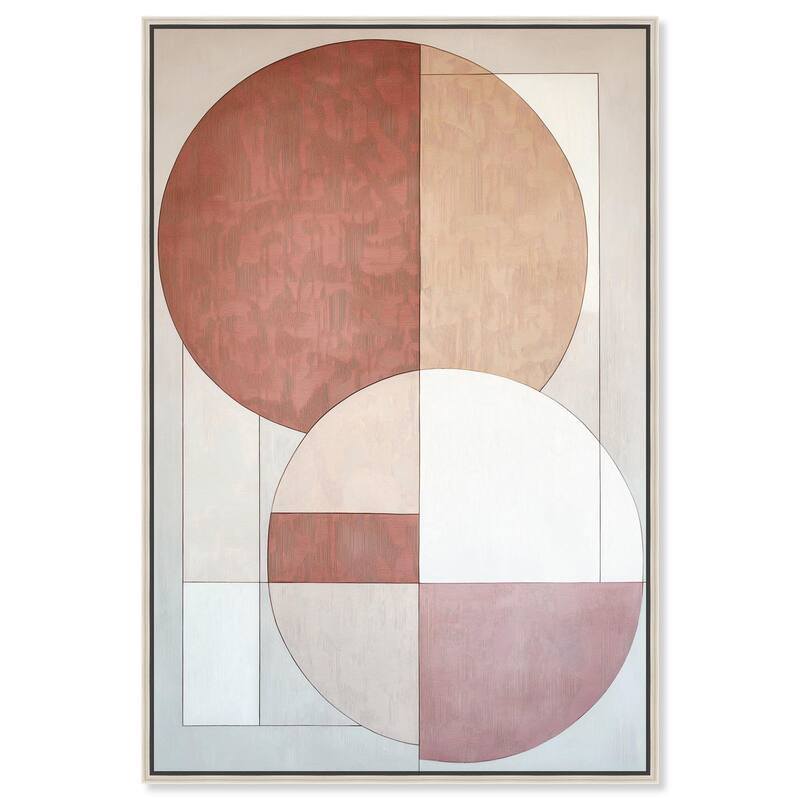 Modernist Circles I Canvas by Art Remedy - Silver - 30" x 45"