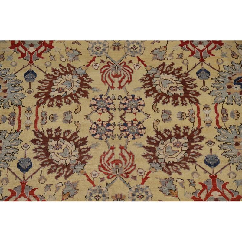 Vegetable Dye Ziegler Oriental Area Rug Hand-knotted Wool Carpet - 9'1"x 11'7"