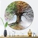preview thumbnail 7 of 7, Designart 'Tree with Four Seasons' Oversized Traditional Wall CLock