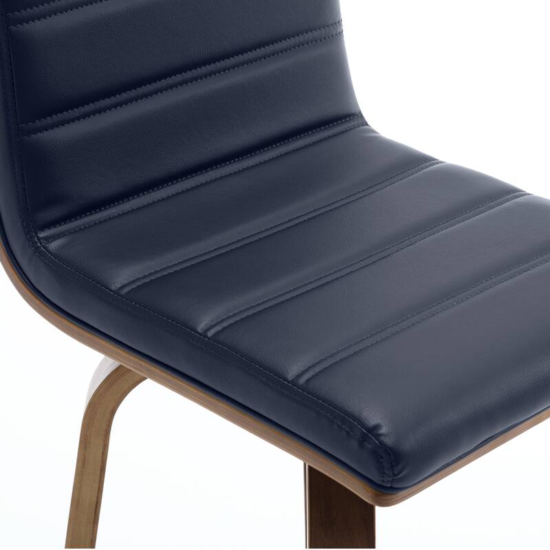 PU Leather Upholstered Swivel Barstools with Back, Set of 4