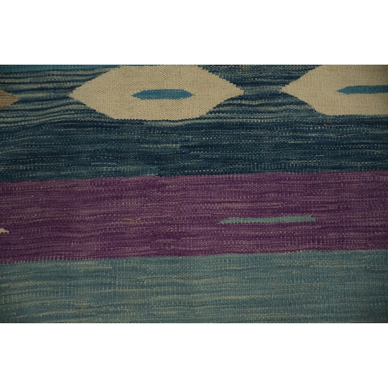 Hand Woven Oriental 100% Wool Carpet Southwestern Modern Multi-Colored Kilim Area Rug - 10' 0'' X 8' 2''