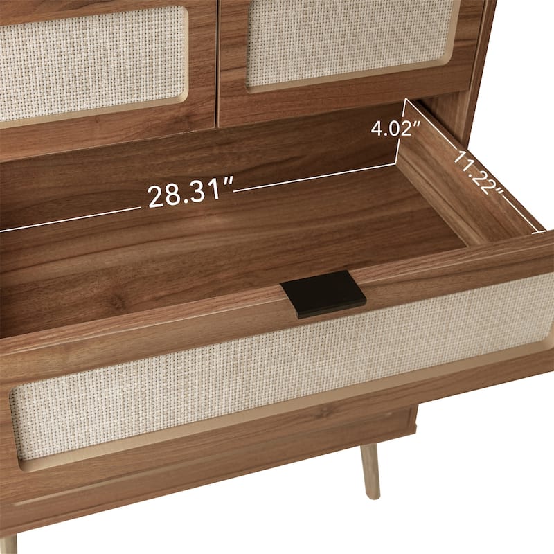 5 Drawer Cabinet, Accent Storage Cabinet, Suitable for Dining Room