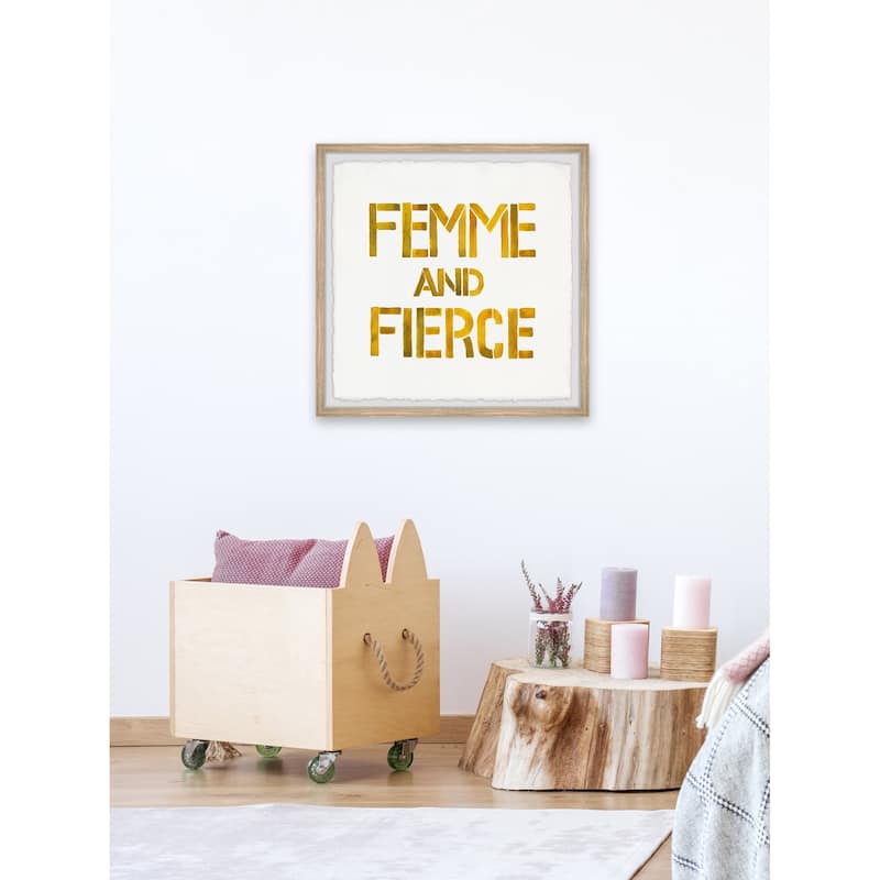 Femme and Fierce Framed Wall Art, Elegant Home Touch - Sophisticated Artwork for Refined Décor