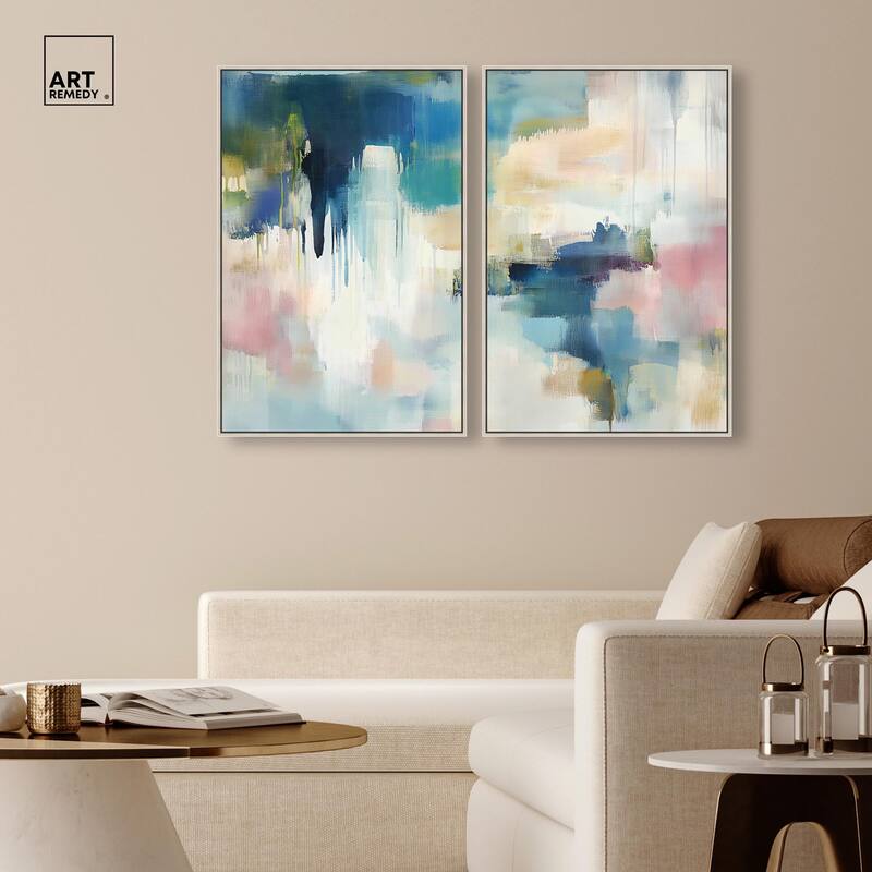 Pale Periwinkle II Canvas Set of 2 by Art Remedy