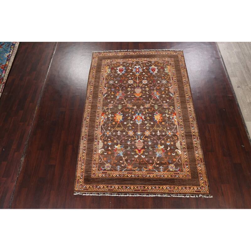 Vegetable Dye Traditional Ziegler Oriental Wool Area Rug Hand-knotted - 6'6" x 9'8"