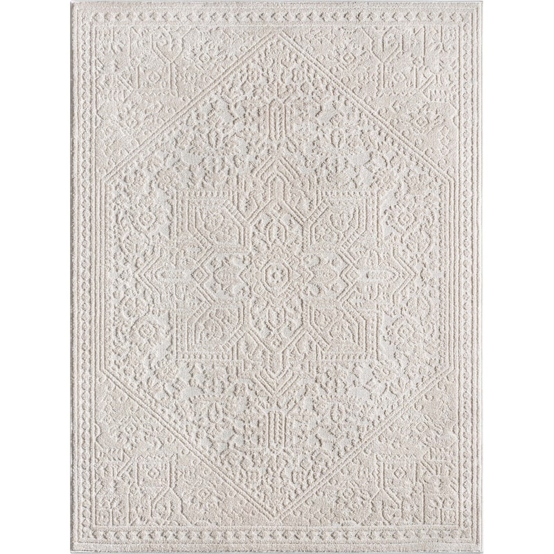 Well Woven Harlow Farmhouse Medallion Area Rug