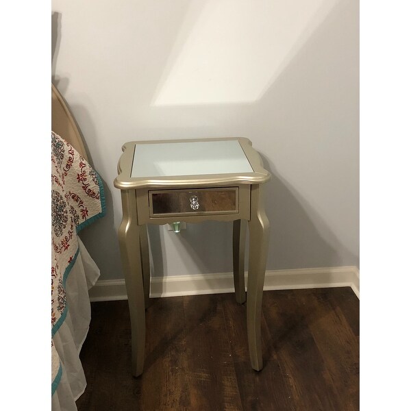 Silver Orchid Olivia Mirrored Side Table Ships To Canada Silver Orchid Olivia Mirrored Side Table Ships To Canada 17383381