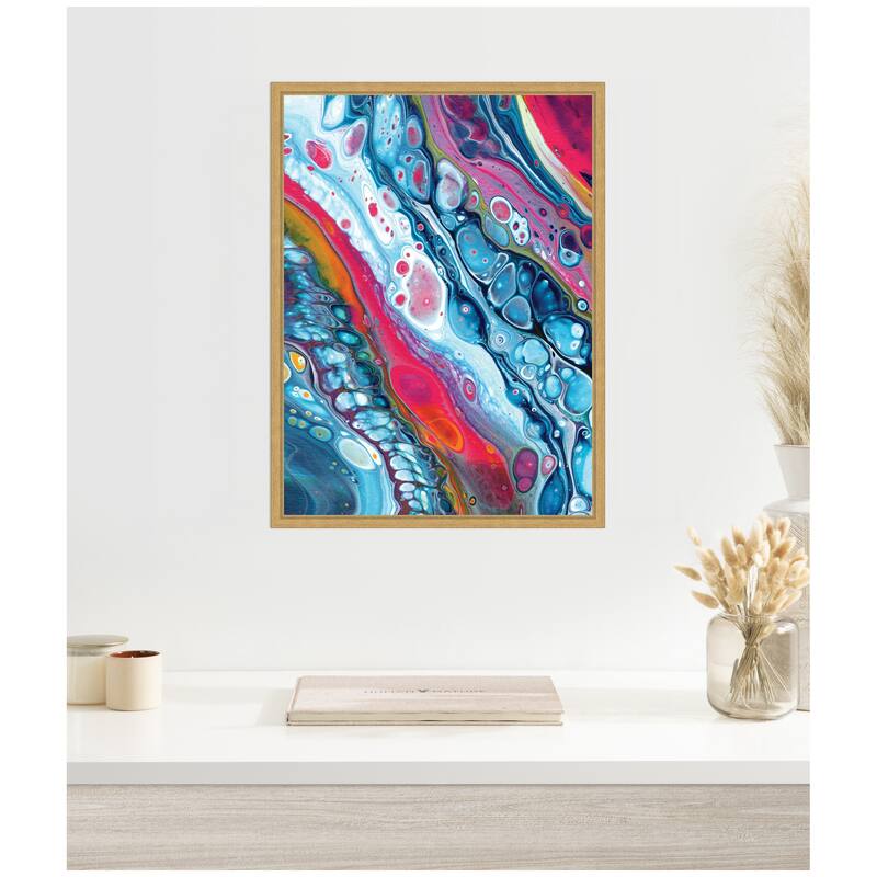 Kate and Laurel Sylvie Sea the World Framed Canvas by Xizhou Xie