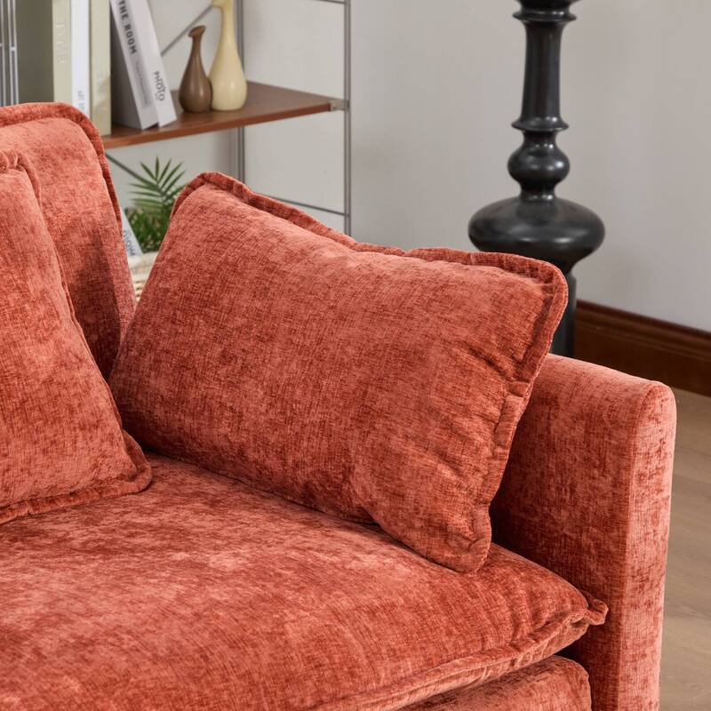 Cloud Sofa 3 Seats,Modern Sectional Couch,Comfy Double Layer Upholstered Seat Cushion