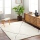 preview thumbnail 1 of 4, Livabliss Bologna Moroccan Plush Area Rug Cream/Grey - 5' 3" x 7'