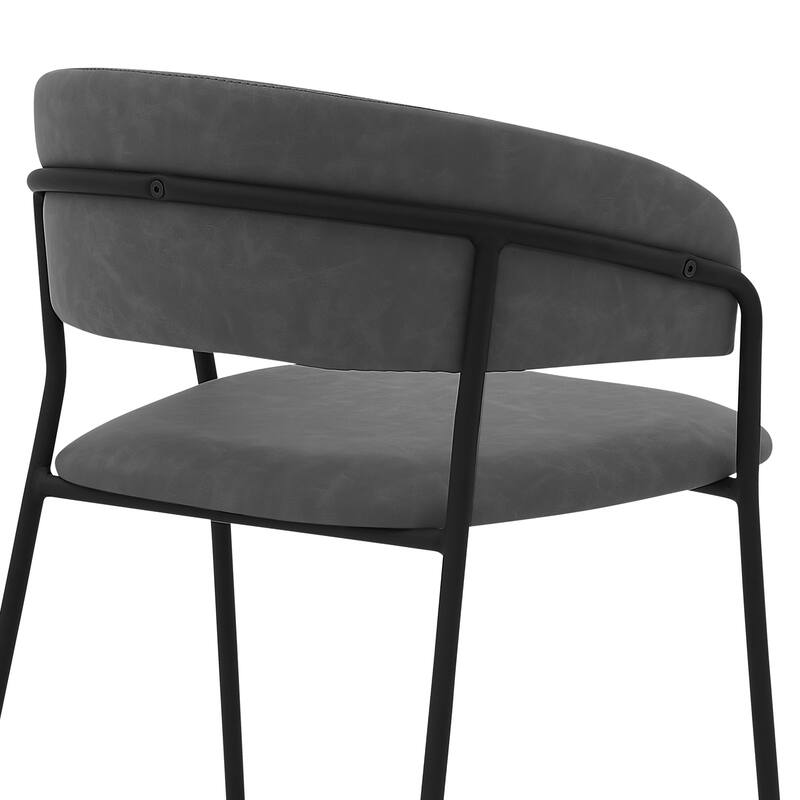 Nara Upholstered Barrel Seat Counter Height Bar Stool