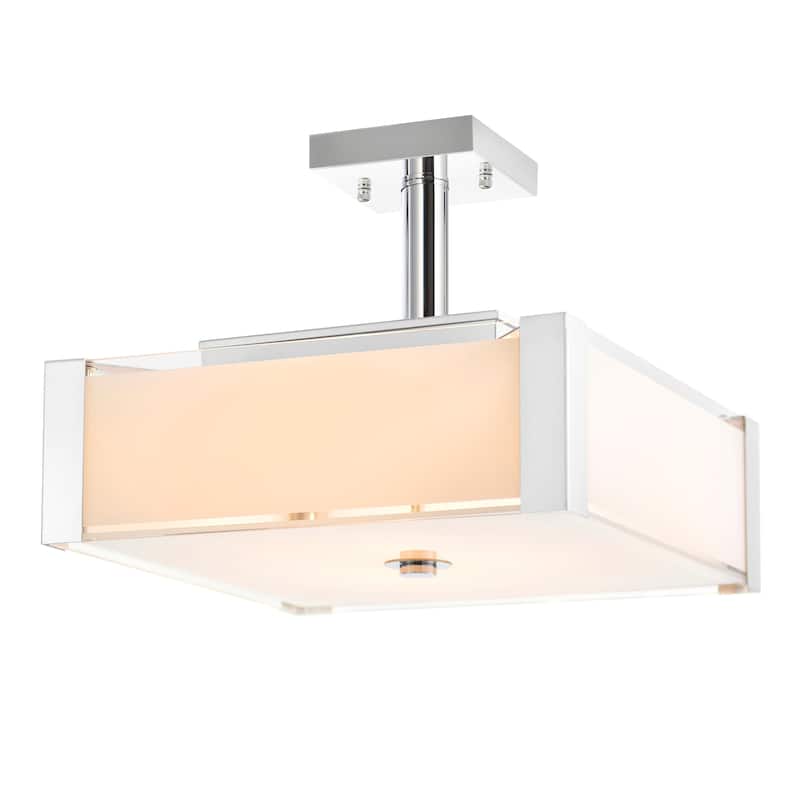 Lucie 3 Light Drum Shade Chandelier With Chrome Finish - Chrome