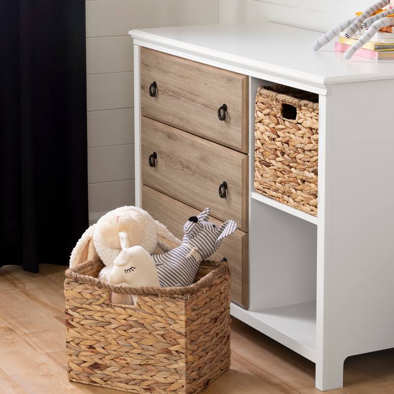 South Shore Cotton Candy 3-Drawer Dresser with Baskets