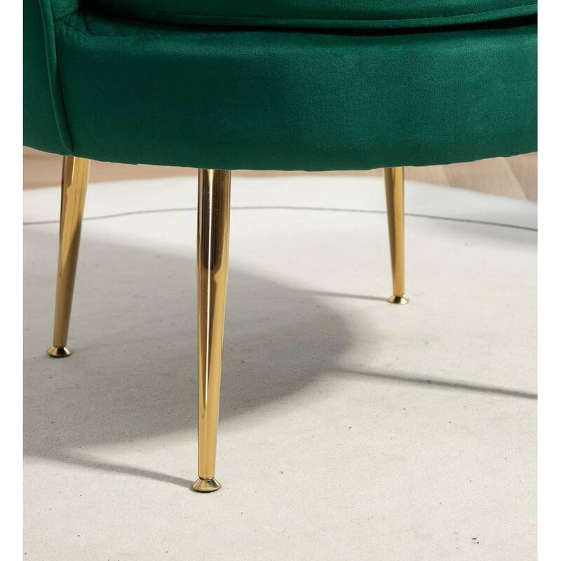 Cavett 28.3" Wide Velvet Accent Chair with Metal Legs