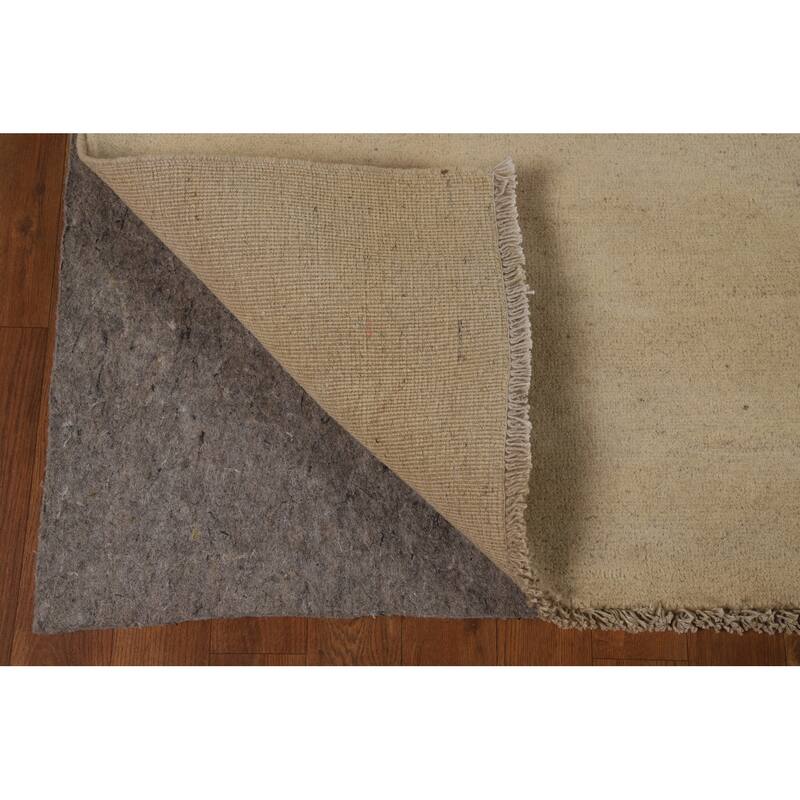Modern Gabbeh Oriental Area Rug Handmade Solid Wool Carpet - 6'2"x 8'2"