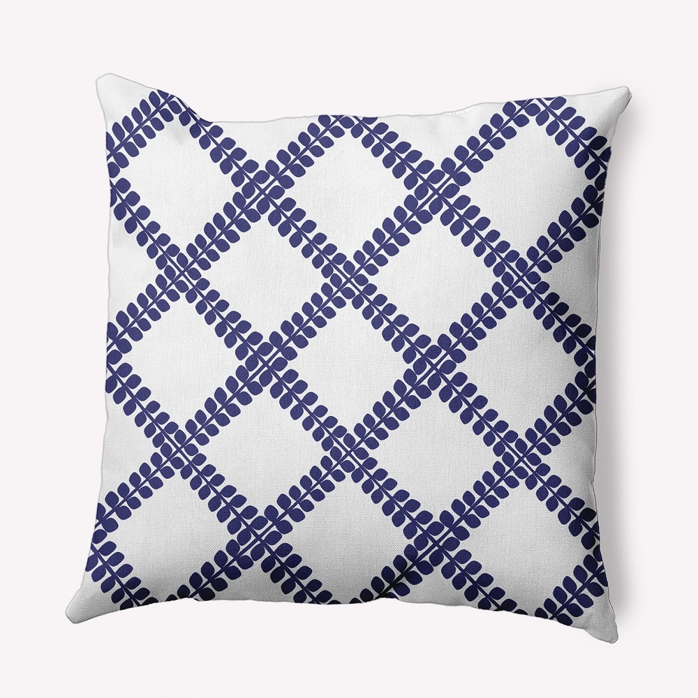 Leaf Plaid Indoor/Outdoor Throw Pillow