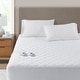 preview thumbnail 3 of 7, Serta Microfiber Heated White Mattress Pad