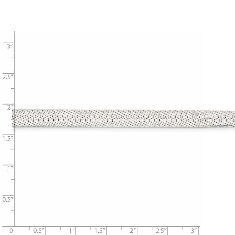 Curata 925 Sterling Silver 7mm Magic Herringbone Chain Necklace