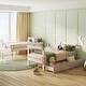 preview thumbnail 12 of 16, Twin over Twin Solid Wooden Frame Bunk Bed with 2 Drawers and Full-length Guardrail, Can Separated into Two Twin-size Beds