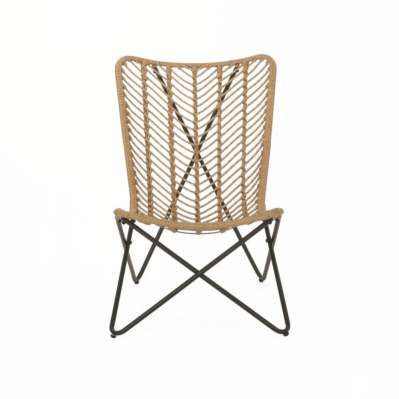 outdoor CHAIR with an earthy wicker finish