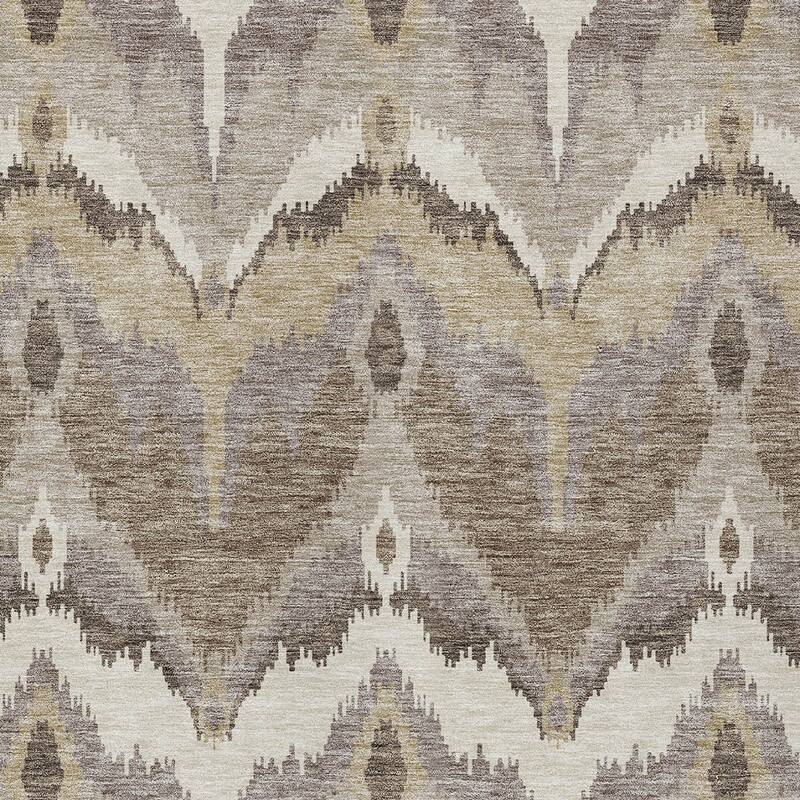 HomeRoots Ikat Transitional Rectangle Outdoor Rug