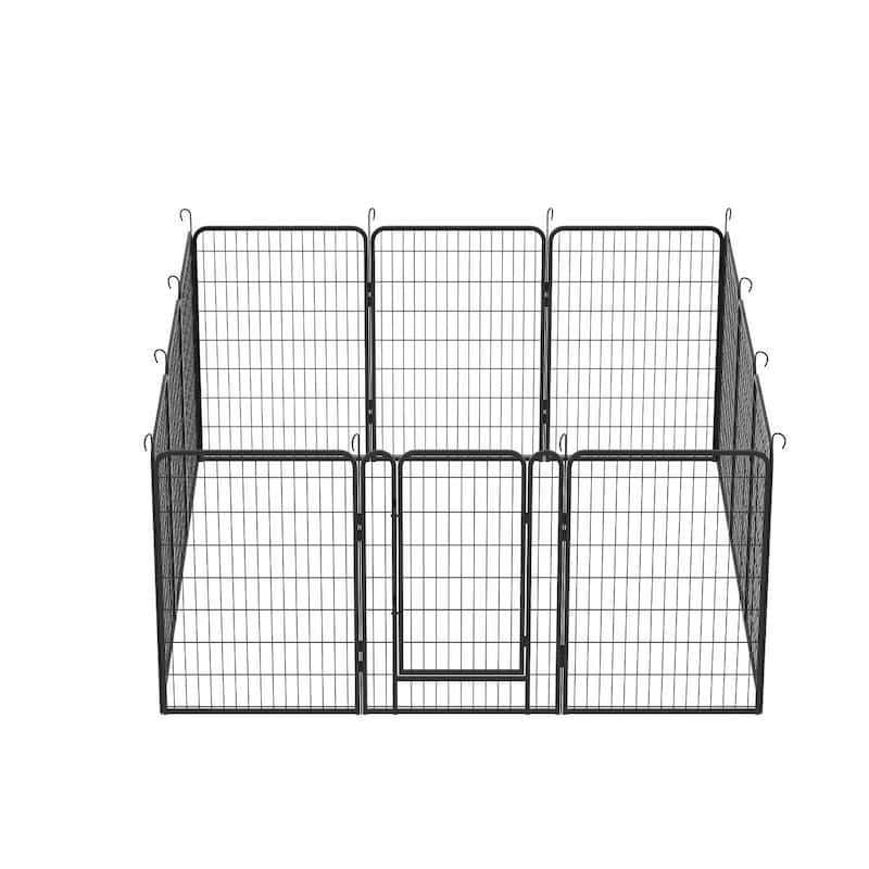 Heavy Duty Metal Dog Playpen with Door and 6 to 16 Panels for Indoor Outdoor