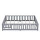 preview thumbnail 61 of 79, Modern Floor Bed with Safety Guardrails and Door, Suitable for Kids