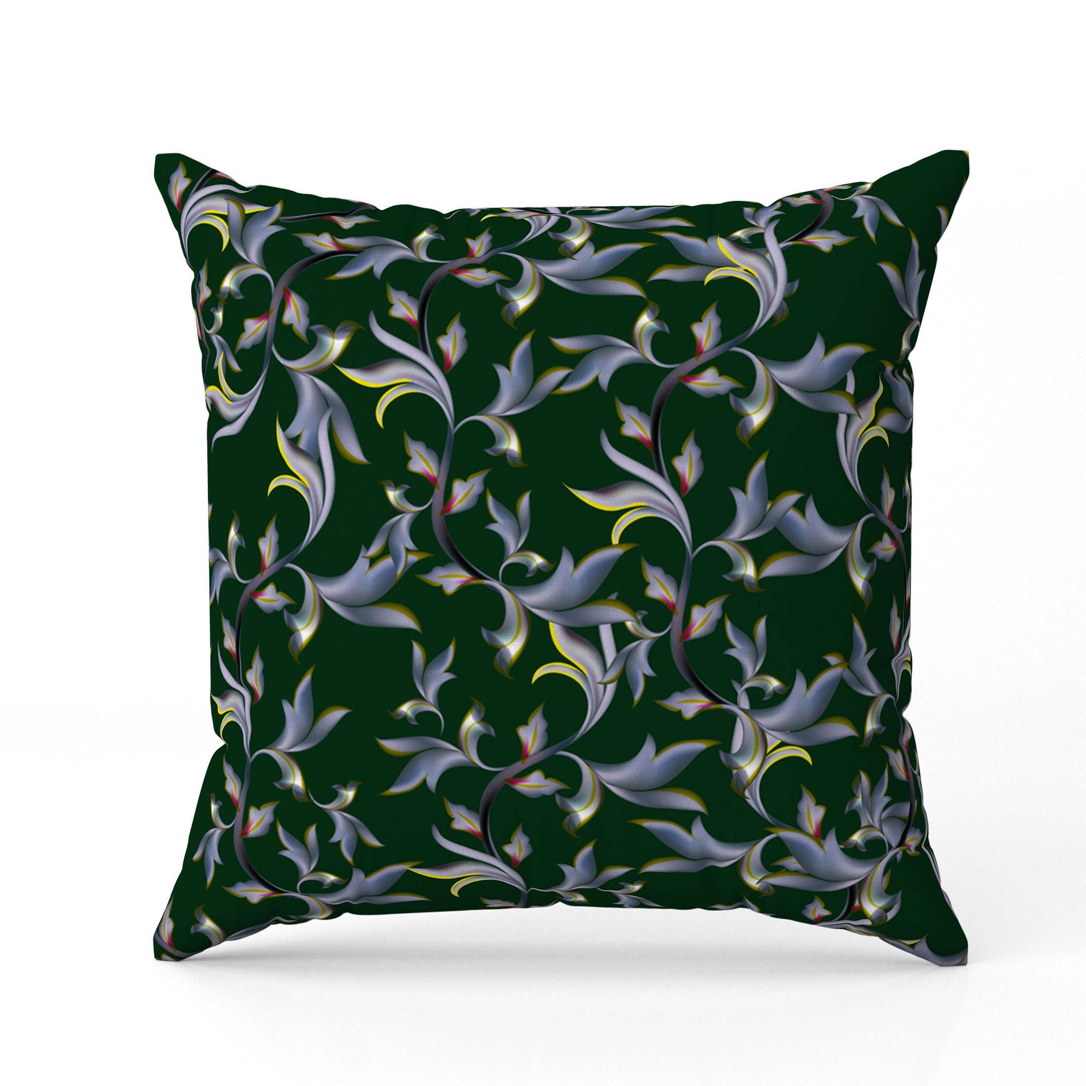 Leaf Art Throw Pillow26x26 Faux Suede