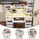 preview thumbnail 27 of 32, White/ Black Makeup Vanity with Lighted Mirror,Extra Large Vanity Desk with 9 Drawers,European Style Vanities