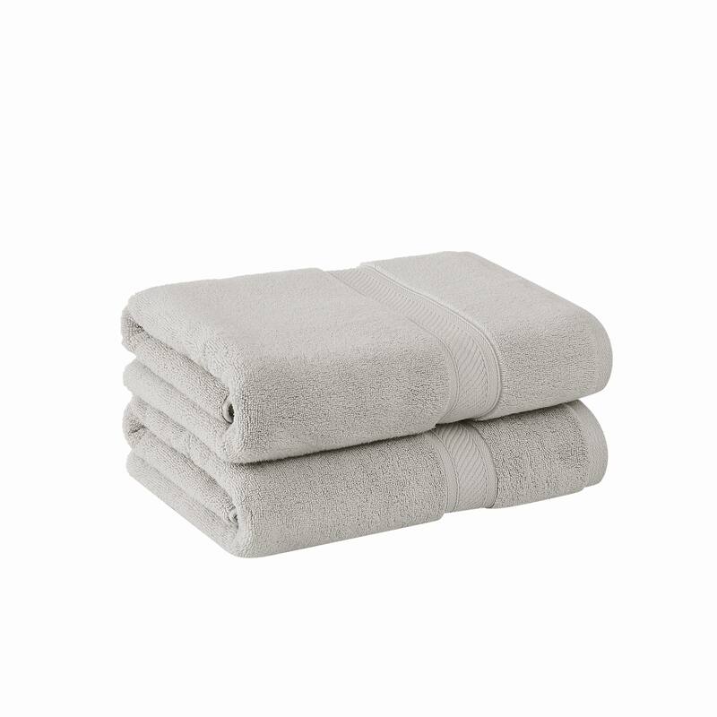 Royal Velvet Regal Plush Towel Collection - 2 Bath Sheets - Light Grey