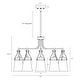 preview thumbnail 7 of 13, Haye Modern Gold 5-Light Wheel Glass Chandelier for Dining Room Bedroom - D25" x H16.5"