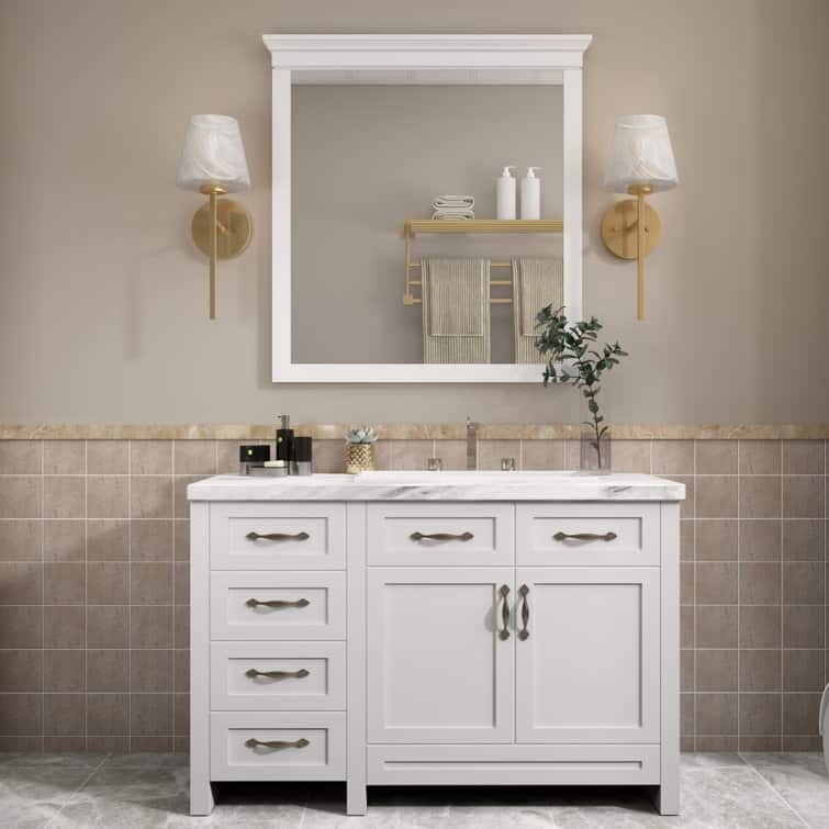 Acroma 1-light Modern Glam Gold Wall Sconce Bathroom Wallchiere