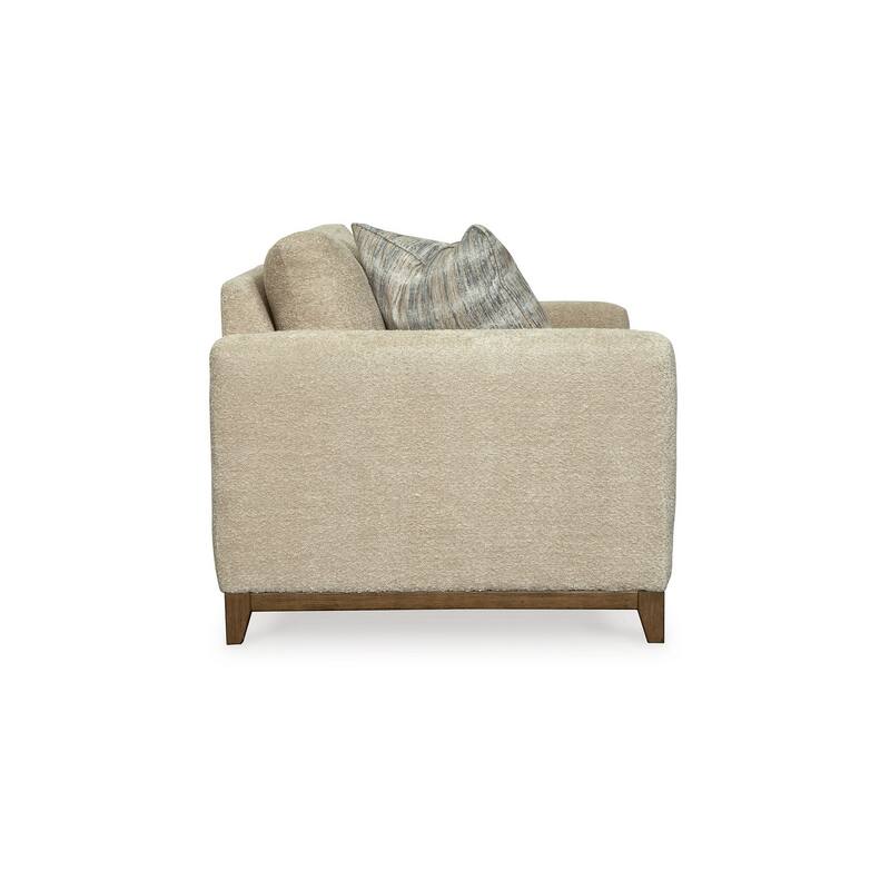 Klyn 47 Inch Accent Chair, Decorative Pillow, Oversized, Beige Polyester