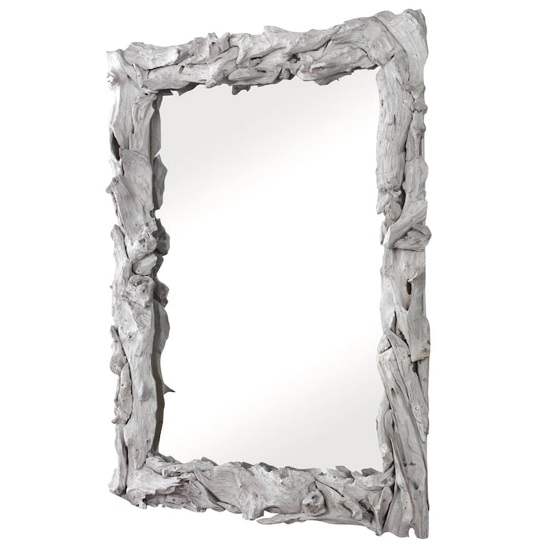 Uttermost Rio Whitewash Teak Mirror - 36"x 48"