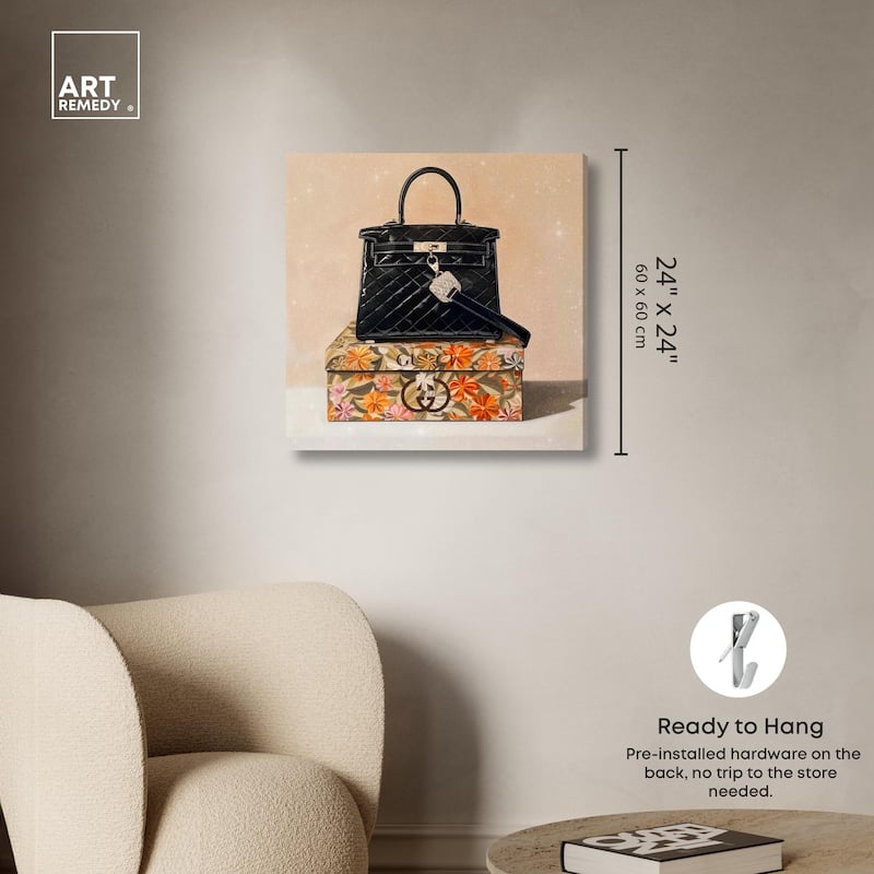 Luxury Purse and Giftbox Canvas by Art Remedy, Gallery Wrapped