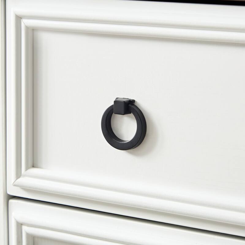 Contemporary 6-Drawer Dresser, Tall Chest with Easy-Pull Handles, Textured Borders for Living Room, Hallway