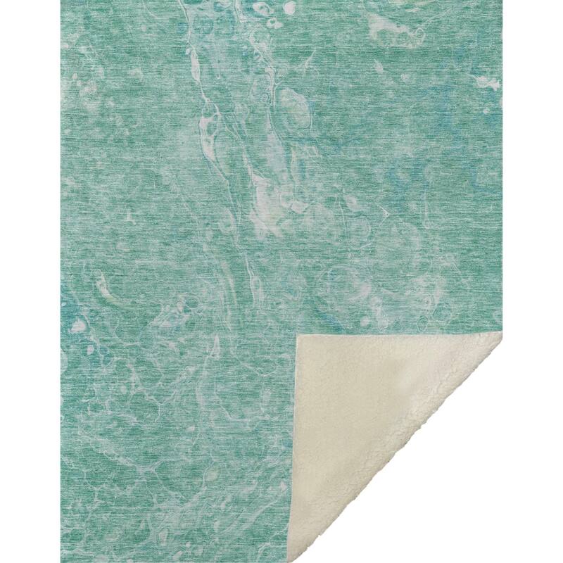 Premium Machine Washable Abstract Flow Sherpa Throw Blanket