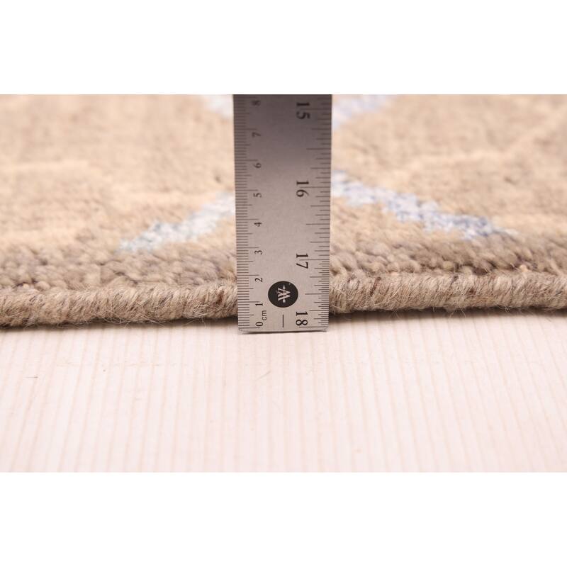 ECARPETGALLERY Hand-knotted Tangier Taupe Silk, Wool Rug - 5'3 x 7'11